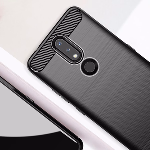 Oglekļa apvalks elastīgs pārsegs TPU viedtālruņa apvalks Nokia 2.4 melns