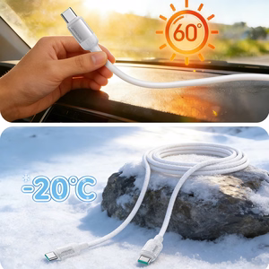 Joyroom S-A62 Lively Series 60W USB-C - USB-C kabelis 1.2m - balts
