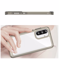 Outer Space viedtālruņa apvalks Samsung Galaxy A56 apvalks ar elastīgu rāmi - daļēji caurspīdīgs, melns