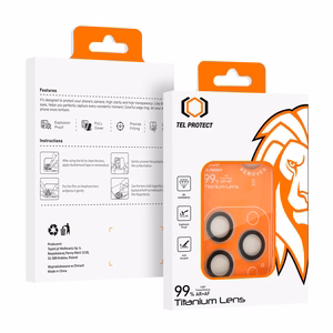 Tel Protect Titanium Lens 99% AR caurspīdīgie rūdītie aizsargstikli Apple iPhone 18 Pro / 18 Pro Max kameras lēcām (3 gab.)