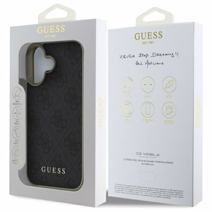 Guess 4G Charms Kolekcijas viedtālruņa apvalks iPhone 16 - melns