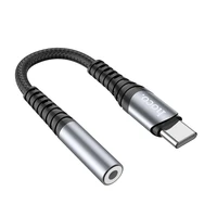 Audio adapteris Hoco LS33 Type-C uz 3,5 mm pelēks