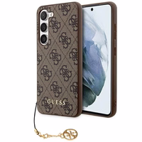 Guess 4G Charms Collection viedtālruņa apvalks Samsung Galaxy A35 - brūns
