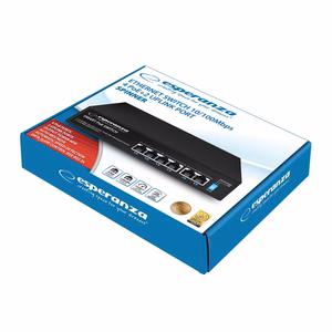Esperanza ENS105 6 portu PoE komutators 10/100 60W
