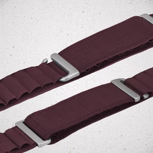Mobilize neilona pulksteņa siksniņa - Alpine - titāna savienotājs - Apple 38/40/41mm - bordo