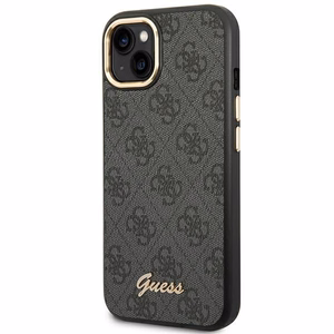 Guess GUHCP14SHG4SHK iPhone 14 6.1 "melns / melns cietais apvalks 4G Vintage Gold Logo