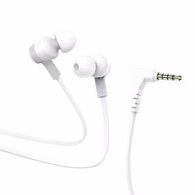 HOCO vadu austiņas Jack 3,5 mm ar mikrofonu M86 baltas