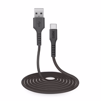 SBS TECABLETC3MTK USB-A - USB-C kabelis 3 m - melns
