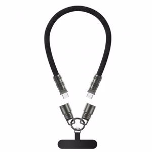 USB Kabelis Essager Rope zils 60W Type-C / Type-C 30cm