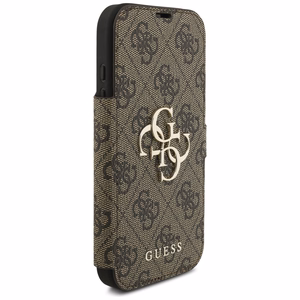 Guess Book 4G Metal Logo Чехол для iPhone 17 Pro - коричневый