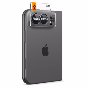 Spigen Optik Pro Glas.tR EZ Fit 2-Pack Tempered Glass Camera Screen Protector for iPhone Duo - Navy Blue