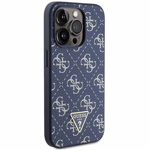 Guess GUHCP15XPG4GPB iPhone 15 Pro Max 6.7" zils maciņš 4G Triangle Metal Logo
