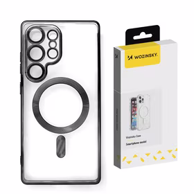 Wozinsky Elektroplātētais viedtālruņa apvalks Samsung Galaxy S25 ar MagSafe – melns