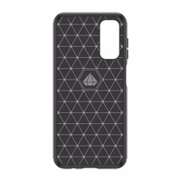 Elastīgais oglekļa raksta vāciņš Samsung Galaxy M14 viedtālrunim Carbon Case - melns