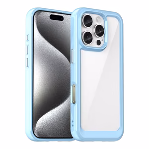 Outer Space viedtālruņa apvalks ar gēla rāmi iPhone 16 Pro Max - zils