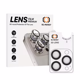 Aizsargstikls Tel Protect 3D Lens uz kameras Iphone 13 Pro/13 Pro Max melns (3 objektīvi)
