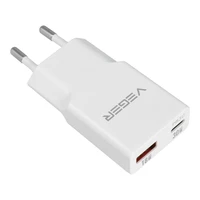 VEGER sienas lādētājs USB A + USB C QC PD 30W 30W1A1C balts