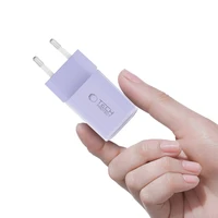 Tech-Protect NCM33 PD 33W QC3.0 USB-C / USB-C sienas lādētājs - violets