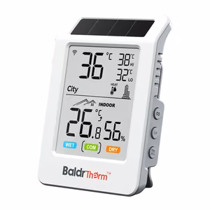 BALDRTHERM HCS596WB ar saules enerģiju darbināms Wi-Fi termohigrometrs