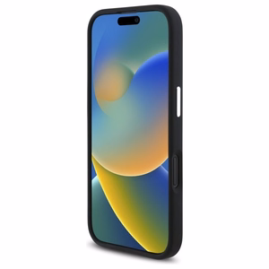 Mercedes silikona zilā svītra Magnētiskais viedtālruņa apvalks iPhone 16 - melns