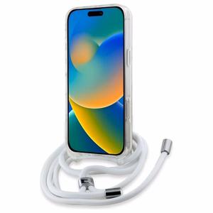 Karl Lagerfeld soma pāri plecam IML Karl galvas MagSafe iPhone 16 viedtālruņa apvalks – caurspīdīgs