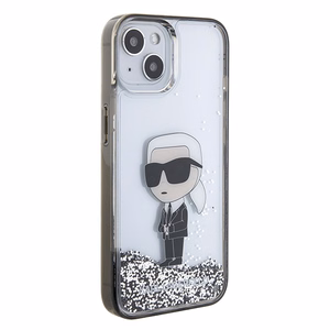 Karl Lagerfeld KLHCP15SLKKNSK viedtālruņa apvalks iPhone 15 6.1" - caurspīdīgs