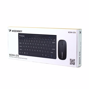 Wozinsky bezvadu tastatūras un kompaktās peles komplekts - melns