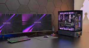 Mars Gaming MCLCDPRO datora korpuss Midi Tower melns