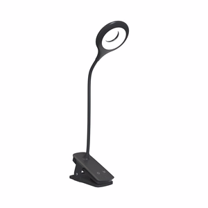 Mini Wozinsky bezvadu LED lasīšanas lampa ar klipsi + USB-C kabelis - Melna