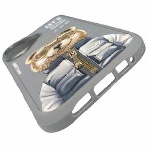 Nimmy Cool&Cute 2.0 Lāča viedtālruņa apvalks iPhone 16 - pelēks