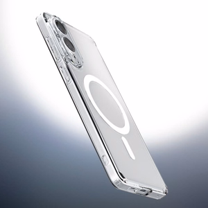 Чехол Spigen Ultra Hybrid Mag совместимый с MagSafe для Samsung S25 Edge прозрачный белый