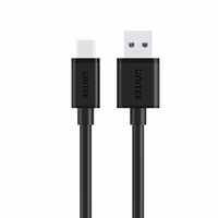 UNITEK Y-C474BK USB cable USB 3.2 Gen 1 (3.1 Gen 1) 1 m USB A USB C melns