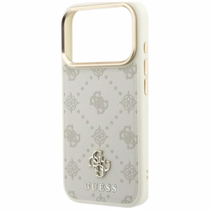 Guess Peony 4G Small Logo MagSafe maciņš iPhone 17 Pro Max / 18 Pro Max, bēšs