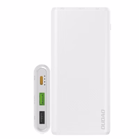 DUDAO portatīvais lādētājs 2XUSB / 1XUSB TYP-C 10000MAH 18W balts