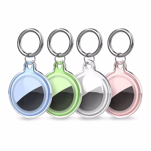 Apple AirTag waterproof case - transparent, green, blue, pink - 4 pieces