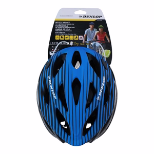 Dunlop regulējama MTB velosipēda ķivere, M izmērs, 55–58 cm, zila un melna
