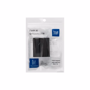 Blue Star PJ-OCZ5 magnetic self-adhesive organizer for 3 cables - black (2 pcs.)