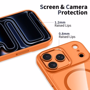 Чехол Tech-Protect MagMat MagSafe для iPhone 17 Pro Max (прозрачный оранжевый)