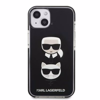 Karl Lagerfeld KLHCP13STPE2TK iPhone 13 mini 5,4 "melns cietais apvalks Karl & Choupette Head