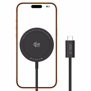 Tech-Protect A54 MagSafe Qi2.2 25 W bezvadu lādētājs – melns