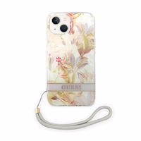 Guess GUOHCP14MHFLSU iPhone 14 Plus 6.7 "violets/violets cietais apvalks Ziedu siksna