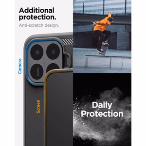 Spigen Rugged Armor maciņš Xiaomi 17T, matēti melns