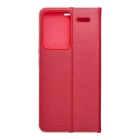 LUNA grāmatu zelta viedtālruņa apvalks XIAOMI Redmi Note 13 PRO Plus 5G sarkans