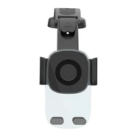 Car holder for mobile phone with windshield and dashboard mount BLUE STAR Long Neck Crystal black