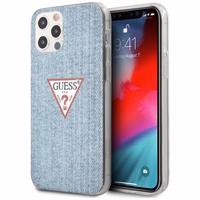 Guess GUHCP12LPCUJULLB iPhone 12 Pro Max 6.7" zils/gaiši zils cietais apvalks Jeans kolekcija