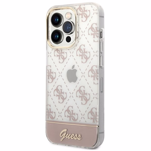 Guess GUHCP14LHG4MHP iPhone 14 Pro 6.1" rozā / rozā hardcase 4G Pattern Script