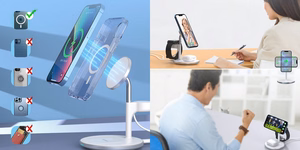 MagSafe Bezvadu Magnetic Charging Statīvs CHOETECH, 15W, 3-in-1
