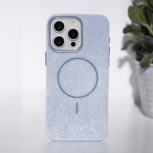Glitter Thin Mag maciņš for iPhone 17 6,3" zils