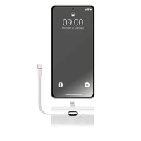 Portatīvais lādētājs Forcell F-Energy Power Plug F5K3 PD 20W 5000 mAh ar iebūvētu savienotāju Lightning balta
