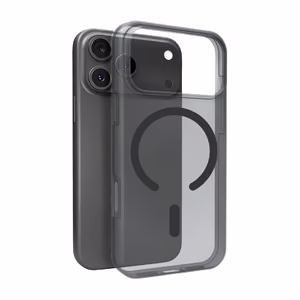 Puro Daylight Magnētiskais saderīgs silikona viedtālruņa apvalks iPhone 17 Pro Max - caurspīdīgs melns